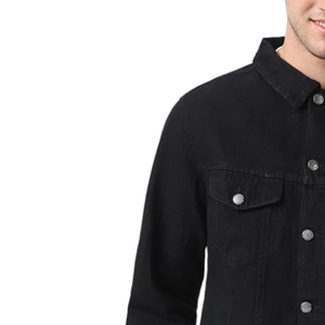 Fabricants de vêtements OEM, veste en jean denim vintage à boutons, coton de haute qualité, sur mesure, pour hommes, fabriquée au Pakistan par Salamons - Product Image 4