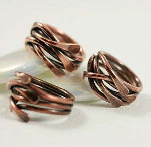 Anillo de cobre hecho a mano para hombres y mujeres, adecuado para uso diario, estilo moderno e ideas de regalos especiales - Product Image 2