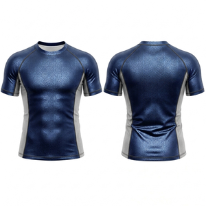 Maillot de compression personnalisé pour homme, respirant, pour la course, la gym, le fitness, l'entraînement MMA, BJJ et l'entraînement athlétique - Product Image 1