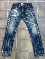 Jean droit vintage en coton pour homme, personnalisé, de haute qualité, délavé, en denim japonais selvedge, style hip-hop streetwear, brodé