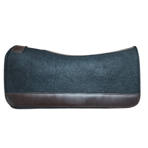 Tapis de selle western en feutre de laine profilé en cuir noir de qualité supérieure, respirant, absorbant les chocs, pour le soulagement de la colonne vertébrale, idéal pour les compétitions équestres - Product Image 2