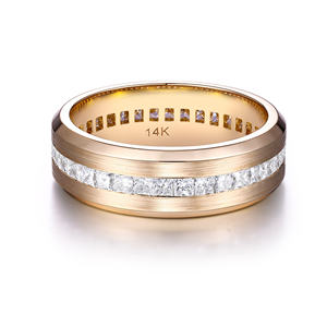 Anillo de Compromiso de Diamante Cultivado en Laboratorio con Corte Brillante Chapado en Oro Platino, Clásico para Mujer, Certificado por IGI, Regalo para Boda y Fiesta - Product Image 3