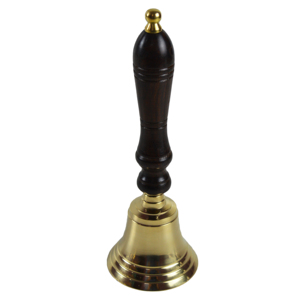 Campana de Pooja de Latón Hecha a Mano con Gran Demanda, Campana Decorativa de Latón con Acabado Antiguo y Mango de Madera Sólida para Regalos - Product Image 1