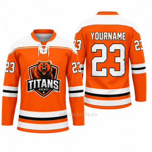 Jersey Profesional de Hockey sobre Hielo, Uniforme de Equipo Personalizado, Camiseta de Hockey Transpirable de Secado Rápido, Fábrica OEM, Logotipo, Nombre y Número Personalizados - Product Image 3