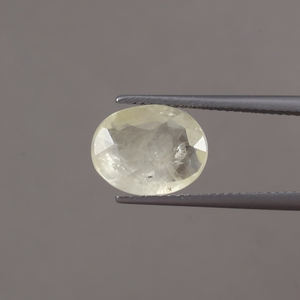 Saphir Jaune Naturel 100% de Forme Ovale, Pierre Précieuse Non Montée 12x9.5mm, Taille 6.64 Carats, Certifié IGI, Effet de Couleur (Waxing/Oiling) Excellent - Product Image 1