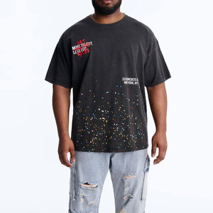 เสื้อยืดโอเวอร์ไซส์ลายจุด แขนสั้น คอกลม สไตล์สตรีท ผ้าเจอร์ซีย์ พิมพ์ลาย ประดับเพชร สำหรับฤดูร้อน - Product Image 1
