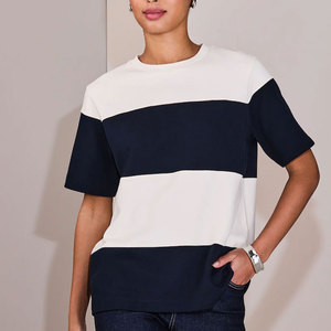 Camiseta Extra Grande Personalizada para Mujer, Informal, de Verano, de Lona, Transpirable, Ligera, Duradera, de Alta Calidad, Hecha en Pakistán - Product Image 1