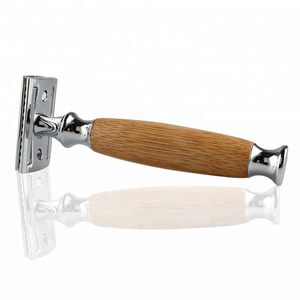 Kit de Afeitado de Seguridad de Bambú Hecho a Mano para Hombre, Soporte de Madera para Brocha de Afeitar con Caja de Papel Artesanal, Cuidado Personal - Product Image 2