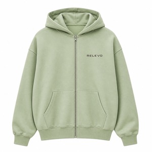 เสื้อสเวตเชิ้ตมีฮู้ดแบบซิป Relevo ขนาดใหญ่พิเศษ สีพื้น ผ้าฟลีซ สวมใส่สบายๆ สำหรับฤดูใบไม้ร่วง เหมาะสำหรับผู้ชาย - Product Image 6