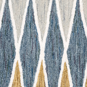 Coastal Diamond Drift Blue <b>Grey</b> Hand Tufted Wool <b>Rug</b> Modern Geometric Non-Slip Eco-Friendly Area Carpet for Living Room Hotel - Product Image 3