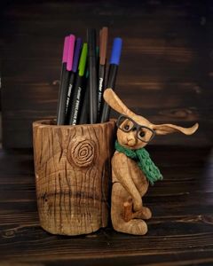 Luxury Wooden Writing <b>Tools</b> Organizer Wooden Desktop Stationery Holder for Professionals Wooden Pen and Pencil Organizer for Hom - Product Image 6