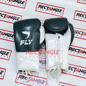 Gants de boxe professionnels sur mesure de haute qualité, en cuir véritable, pour Muay Thai, Kickboxing, entraînement en extérieur, avec lacets. - Product Image 2