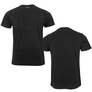 Men's Regular Fit 100% Cotton Jersey T-Shirt <b>Short</b> <b>Sleeve</b> O-Neck Casual Solid Color Breathable Knitted Plain Dyed Black White - Product Image 2