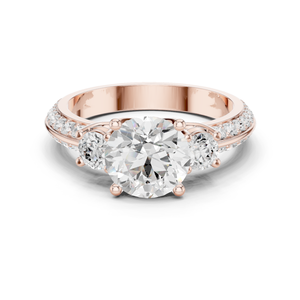 Bague exclusive en diamant de laboratoire taille ronde, élégante, pour femme, bijoux de mariage et de fiançailles, fournisseur OEM en gros - Product Image 1