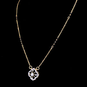 Collar de Cadena de Oro Amarillo de 18 Quilates con Diamantes Naturales Brillantes de 0.3ct FG VS-SI, Certificado por IGI, Joyería Fina Elegante y de Lujo - Product Image 2