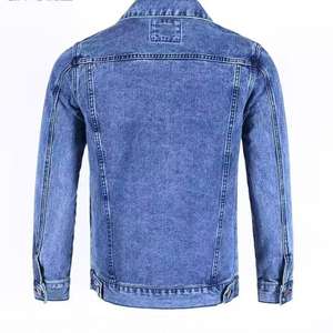 Blazer de Mezclilla para Hombre, Corte Entallado, Estilo Casual y de Negocios, Chaqueta de Jeans Azul Índigo, Atuendo Moderno - Product Image 2