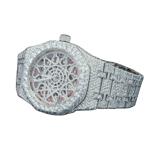 นาฬิกามอิสซาไนท์อัตโนมัติสำหรับผู้ชายระดับต่อไปเปล่งประกายเต็มรูปแบบหน้าอกใหญ่สุดเท่ทำจากสแตนเลสออกแบบได้ตามต้องการสำหรับธุรกิจหรูหรา - Product Image 1