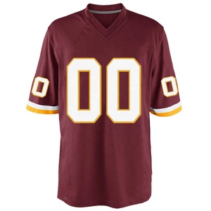 Maillot de sport à col en V Logo de club Kits de match imprimés par sublimation Graphiques personnalisés Nom imprimé à la teinture Vêtements de football américain - Product Image 1