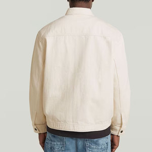 Veste coupe-vent zippée beige pour homme, style coach, décontractée, légère, pour l'automne, streetwear, vêtement d'extérieur - Product Image 2
