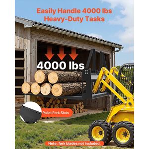 Telaio per Forche Portapallet per Skid Steer da 4000 Libbre con Attacchi da 45 Pollici, Ricevitore per Gancio Rapido da 2 Pollici, Capacità Nominale di 4500 Libbre - Product Image 2