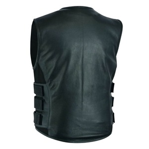 Chaleco de Cuero para Hombre con Diseño de Logotipo Personalizado a Bajo Precio, Chaleco de Cuero para Hombre de Color Sólido de la Mejor Calidad para Uso Casual - Product Image 4