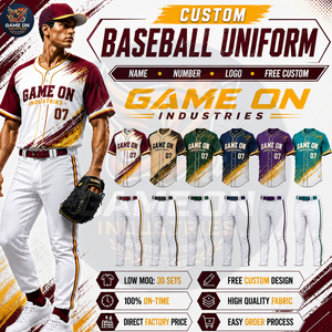 Venta Directa de Fábrica, Ropa de Béisbol para Club Masculino, Jersey Transpirable con Pantalones con Cintas Adhesivas, Uniformes Deportivos de Equipo Sublimados Personalizados - Product Image 3