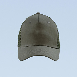 หมวกแก๊ปตาข่ายแบบ Trucker สีกรมท่า ปรับขนาดได้ สั่งทำโลโก้ OEM สำหรับผู้ใหญ่ พร้อมแผงสีโทนเดียวกันและตัวล็อคด้านหลัง - Product Image 6