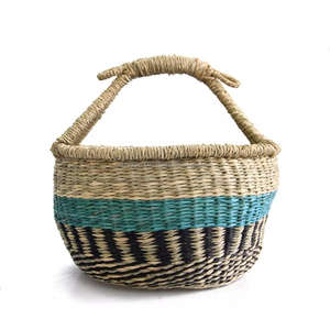 Panier Bolga en herbe de mer naturelle durable, fait à la main, pliable, multifonctionnel, avec couvercle et poignées, taille personnalisée - Product Image 4