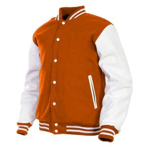 Men's New Arrival Geometric <b>Patchwork</b> Stand Collar Wool Sleeves Oversized Varsity Baseball <b>Jackets</b> - Product Image 5