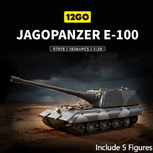 Tanque Pesado E-100 Jagopanzer, Bloques de Construcción MOC de la Segunda Guerra Mundial, Ejército Alemán, Soldados de Batalla, Juego de Ladrillos para Niños, Regalos para Niños - Product Image 6