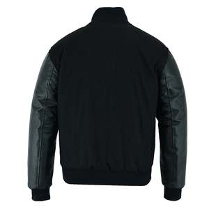 Chaqueta Varsity Verde para Hombre, Exterior de Lana, Color Sólido, Cuello Camisero, Cierre de Cremallera, Ropa Casual de Otoño, Impermeable y Transpirable - Product Image 4