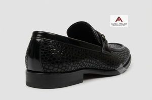 Asken Atelier Mocassins pour hommes faits main, de qualité supérieure, à enfiler, à bout gaufré, pour chaussures de ville formelles, antidérapants, avec logo personnalisé, pour le bureau - Product Image 3
