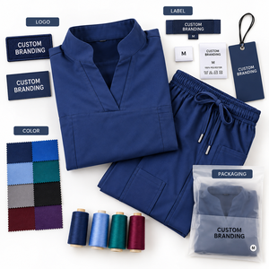 Hot Sell Custom <b>Scrubs</b> Set Stretch Breathable Women <b>Jogger</b> Nursing <b>Scrubs</b> Uniforms Medical Spandex Hospital Surgical Uniforms - Product Image 6