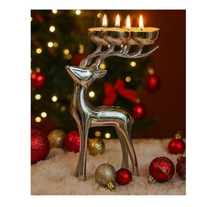 Portavelas Navideño Decorativo, Centro de Mesa Festivo para Mesa de Comedor, Repisa, Decoración del Hogar y Celebraciones Festivas - Product Image 6