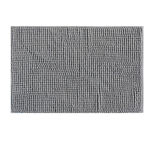 Tapis de bain rectangulaire minimaliste, couleur unie, microfibre, antidérapant, avec support en caoutchouc pour le sol de la salle de bain - Product Image 1