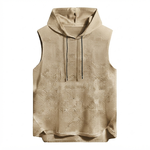Chaleco Deportivo de Poliéster/Algodón para Hombre, Estilo Urbano, para Verano, Culturismo, Transpirable y Ecológico, con Logotipo Tejido en la Parte Delantera - Product Image 4