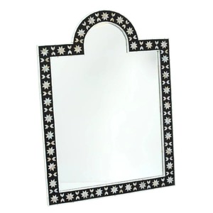 High-End Handmade Mother of Pearl Inlay Arabic Mirror Frame Elegant Designer Mirror for Luxury Wall Decoration - Product Image 1