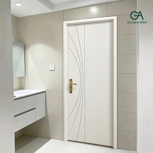 Puerta Interior Abatible GA-32L de Diseño Moderno con Ranuras Curvas, Fabricada en Madera Sólida de Alta Calidad Directo de Fábrica - Product Image 2