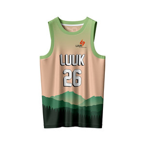 Maillots de basketball sans manches pour hommes, avec logo imprimé sur le devant, 100 % polyester, respirants, anti-humidité et séchage rapide - Product Image 2