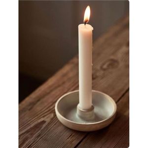 Support de bougie décoratif en alliage de zinc plaqué laiton de luxe, vente en gros, support métallique portable pour bougie conique avec plateau anti-goutte - Product Image 4