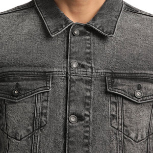 Classic Canvas Jeans <b>Trucker</b> <b>Jacket</b> Button Front Design Chest Pockets Comfortable Fit Stylish Winter Eco-Friendly Breathable - Product Image 3