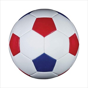 Balón de Fútbol Blanco, Rojo y Azul, Resistente, para Uso Deportivo en Exteriores, 0.4-0.45 kg, Embalaje en Cartón - Product Image 1