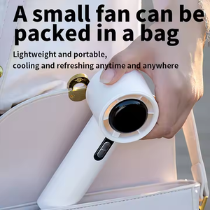 Mini ventilateur portable turbo avec logo personnalisé, 100 vitesses réglables, USB-C, avec écran numérique, idéal pour un cadeau de mariage - Product Image 2