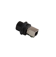 Konektor Panel Mount RJ45 RJ45 8P8C IP67 Berpelindung 1 Gbps 1.5A Tahan Air Cat5e Kabel Harness Elektronik