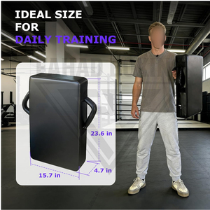 Equipo de Entrenamiento de Artes Marciales, Escudo de Patadas de Cuero con Doble Costura para Muay Thai y MMA, Objetivo de Boxeo de PVC para Entrenamiento de Artes Marciales - Product Image 5