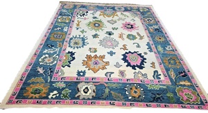 Alfombra de lana tradicional hecha a mano de 9x12 de alta calidad, diseño abstracto para sala de estar, conjuntos de alfombras de área baja de altura de pila de felpa de lana 100% - Product Image 2