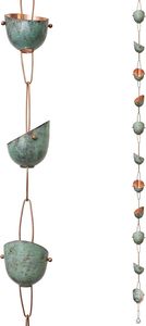 Cadena de lluvia decorativa con diseño de mariposa similar a Icon, de Linea Exports Inc., para drenaje de agua en la entrada del hogar, jardín exterior, colgante de metal. - Product Image 6