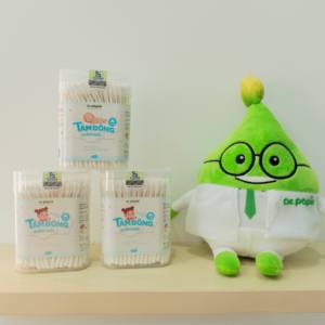 Hisopo de Algodón Puro Dr. Papie, Punta Espiral Flexible y Suave, de un Solo Lado, Sin Blanqueamiento, 7.3cm de Longitud, Opción de Logotipo Personalizado para Uso Médico - Product Image 3