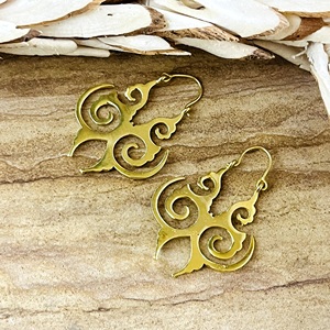 Nuevos Aretes Boho de Latón con Diseño Tribal, Joyería para Mujer, Chapados en Oro de 18k, Aros Geométricos con Filigrana en Espiral, para Venta al Por Mayor/OEM/ODM - Product Image 5