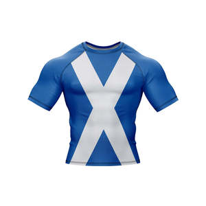 Vente en gros de rashguard de Jiu Jitsu Bjj personnalisé avec logo imprimé en 3D pour hommes, t-shirt de compression respirant Spiderman UPF50+ à manches courtes - Product Image 4